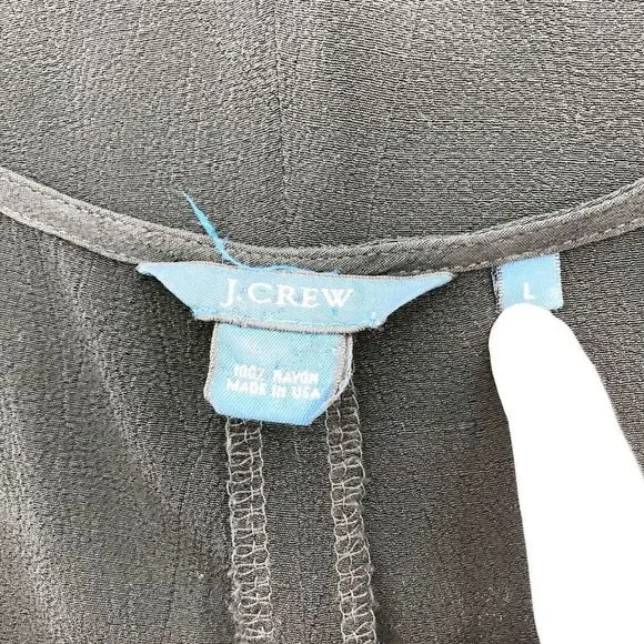 J. Crew Women's Black V Neck Sleeveless Mini Dress Size L - Picture 3 of 3